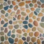 Piedras stone wall texture background .