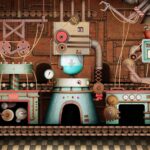 Navidad conceptual,vintage,illustration,or,poster,with,old,toy,factory,for