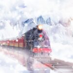 Navidad christmas,express,in,the,snowy,landscape,brings,gifts