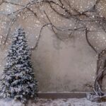 Navidad beautiful,snowy,christmas,tree,in,the,holiday,interior.,empty,space