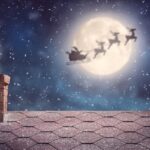 Navidad merry,christmas,and,happy,holidays!,santa,claus,flying,in,his