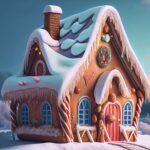 Navidad decorated christmas gingerbread house