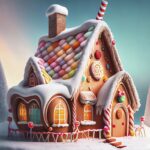 Navidad decorated christmas gingerbread house
