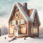Navidad decorated christmas gingerbread house
