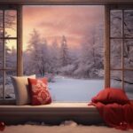 Navidad christmas lamp and decor on the windowsill in winter mood created with generative ai technology